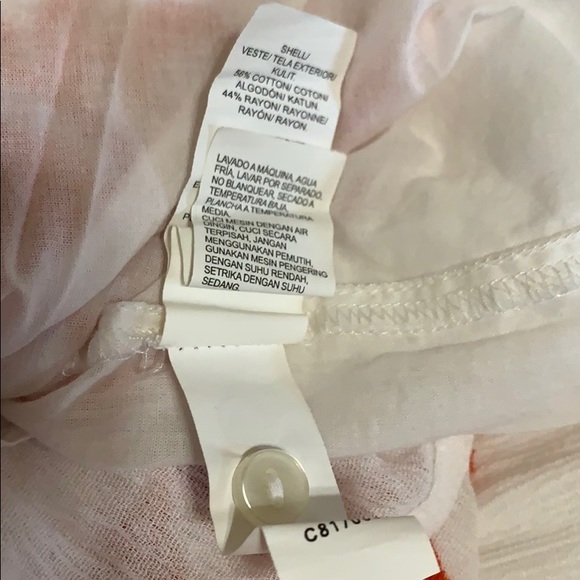 Lucky Brand White Sundress With Orange Detailing EUC - Picture 8 of 8